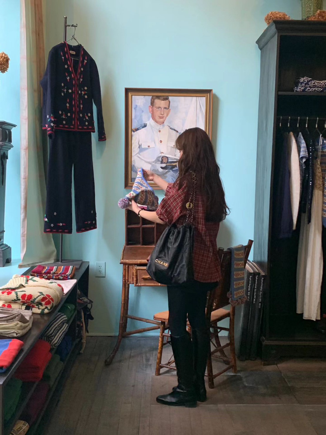 C42.顏值家節慶氛圍格紋襯衫