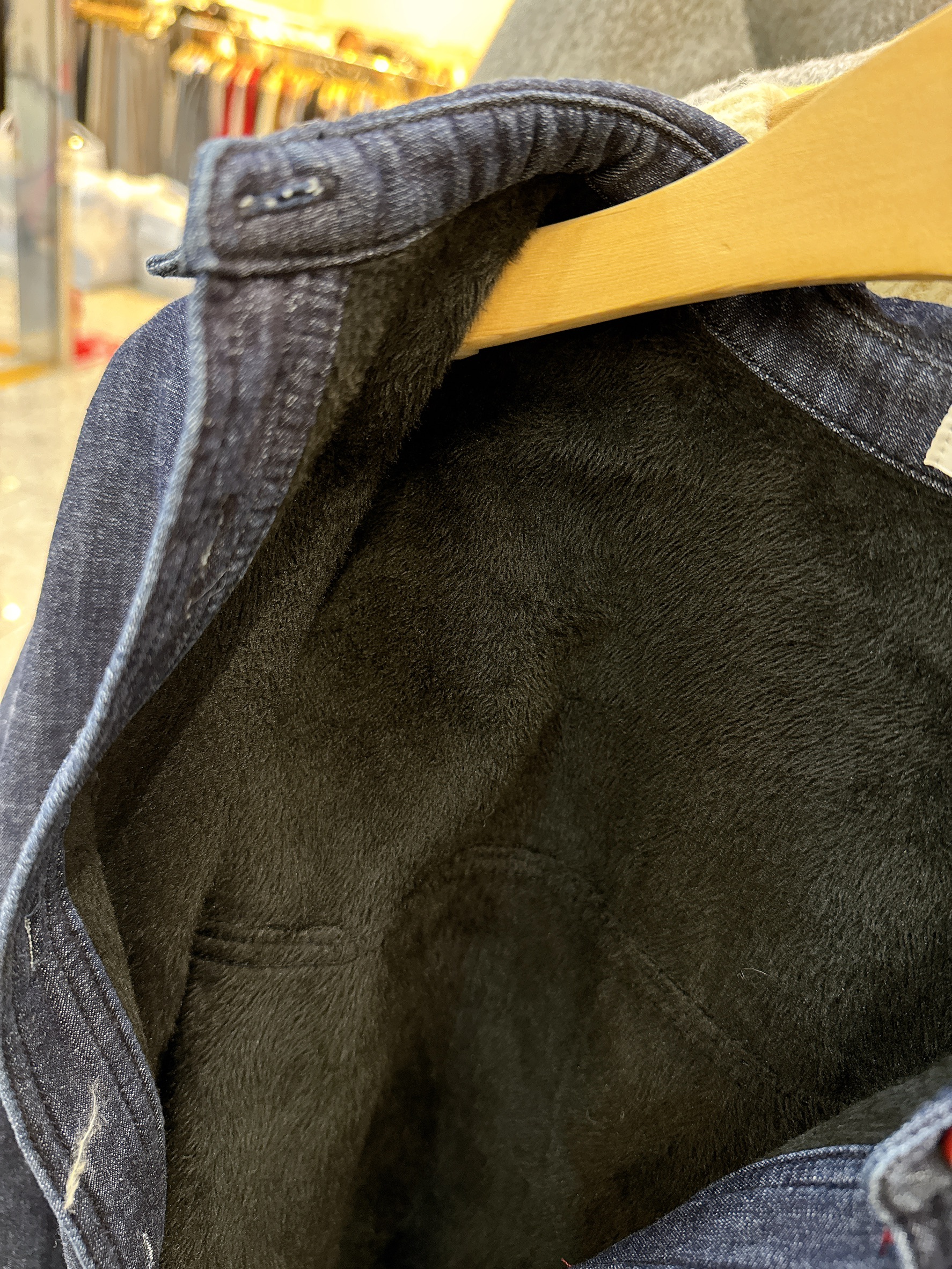 B93.保暖內刷舒棉絨牛仔襯衫