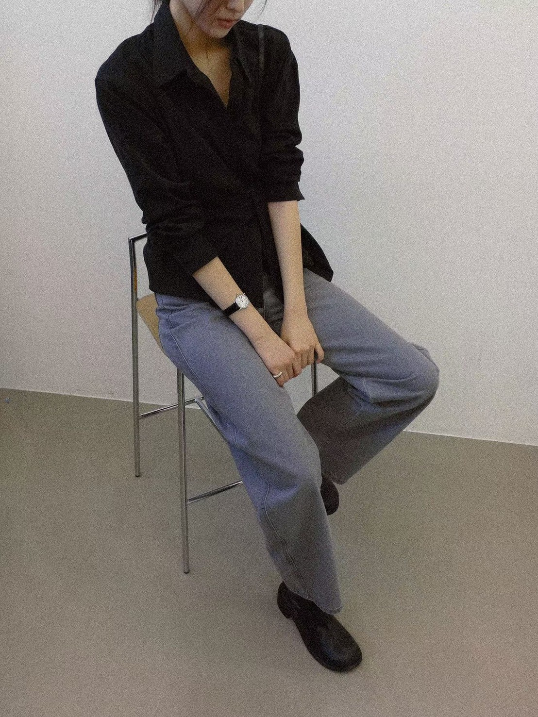 B50.質感家收腰綁袋造型襯衫