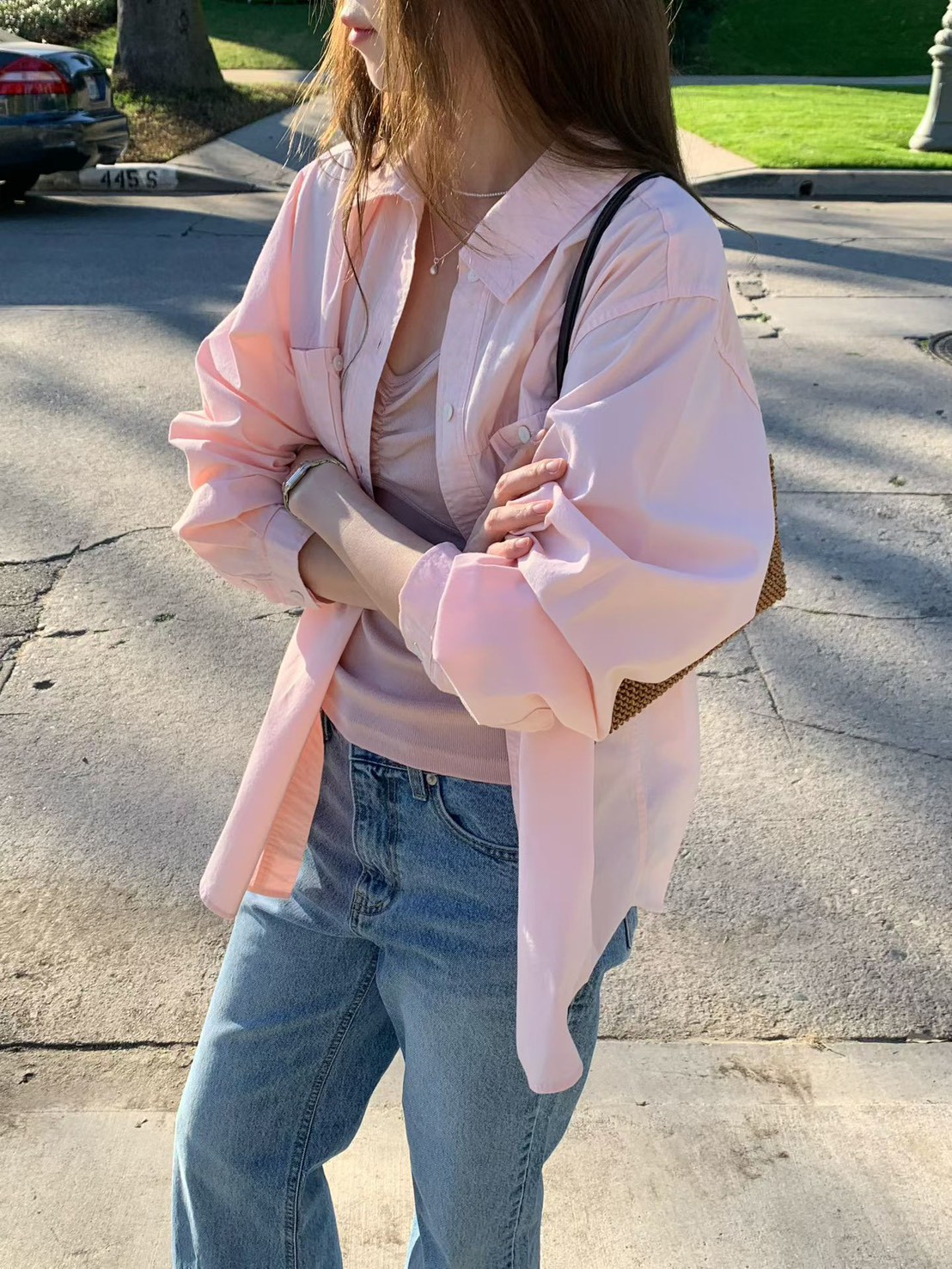 B64.人氣甜美糖果色襯衫