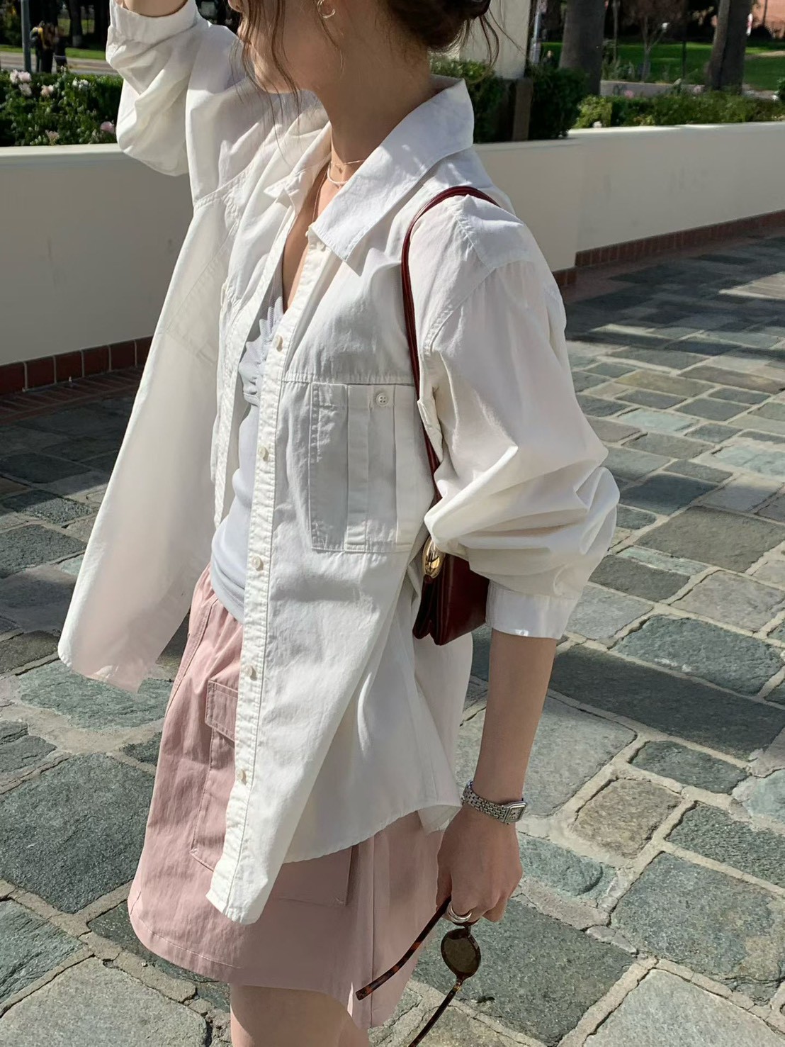 B64.人氣甜美糖果色襯衫