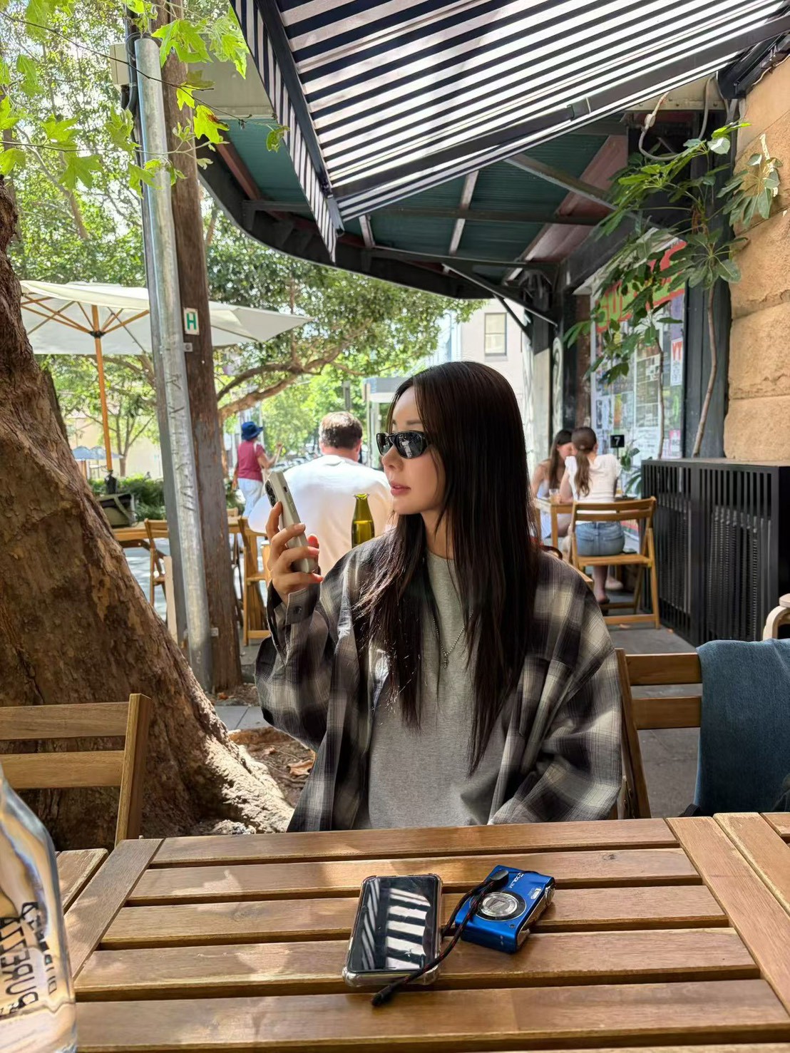 JP家暈染大格紋襯衫