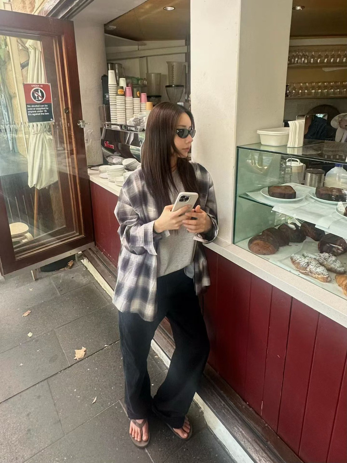 JP家暈染大格紋襯衫