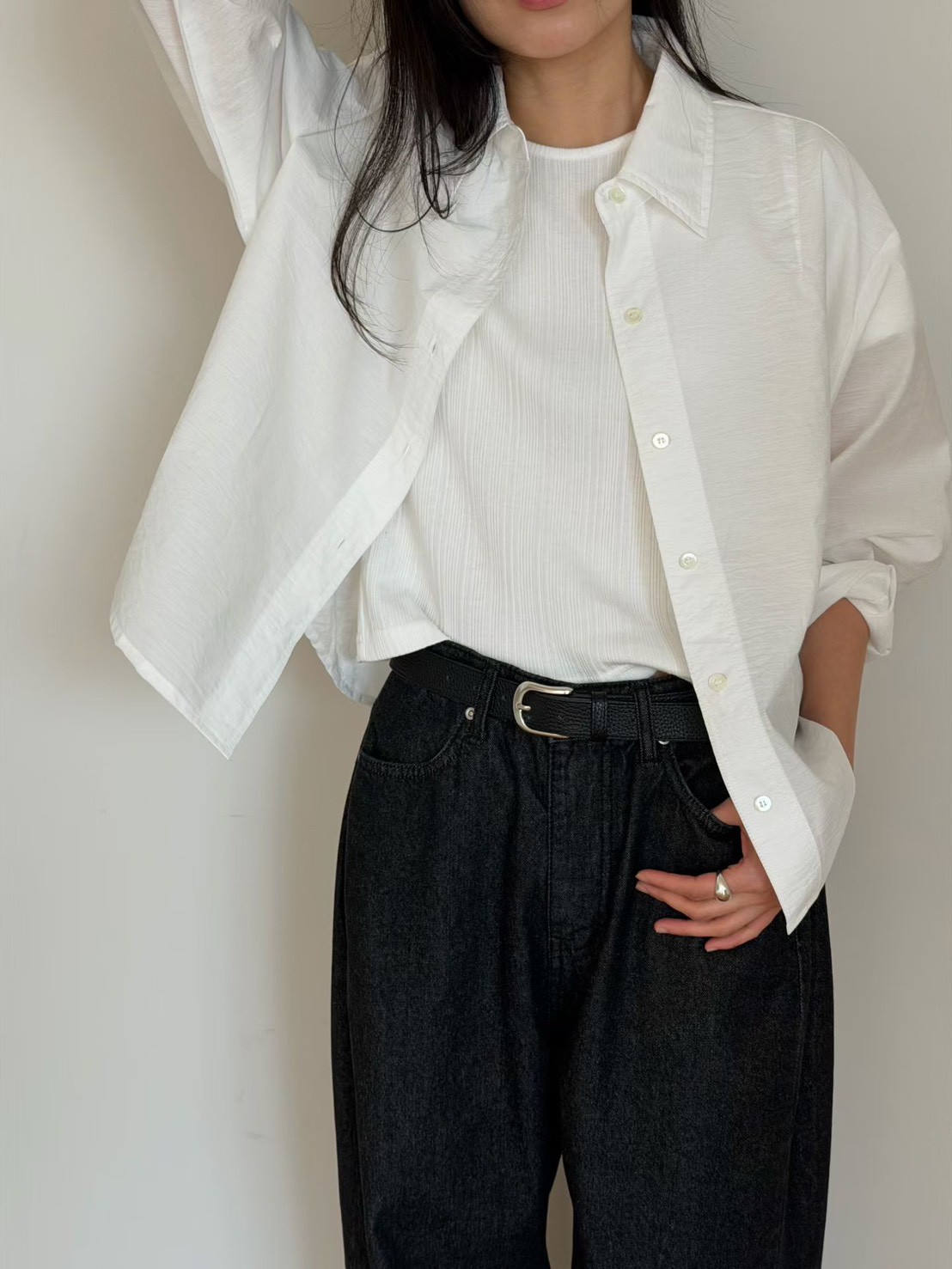 A36.瘦瘦歐膩清新好搭襯衫