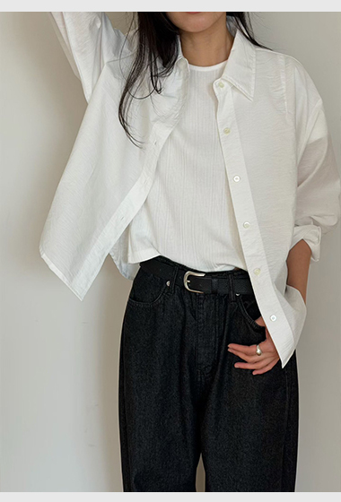 A36.瘦瘦歐膩清新好搭襯衫
