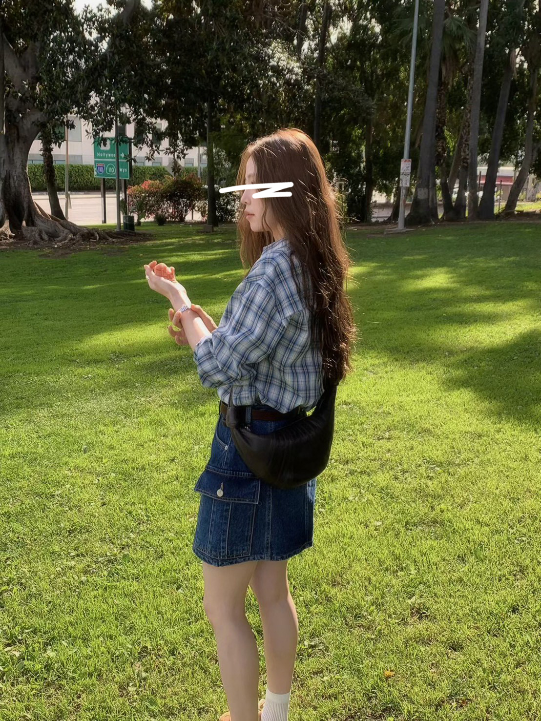 A60.粉彩女孩格紋襯衫