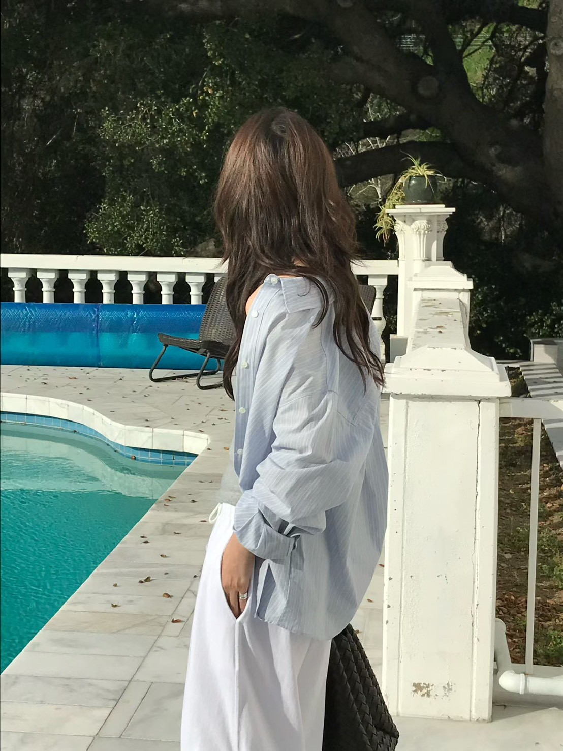 A95.小V家粉彩直條紋襯衫