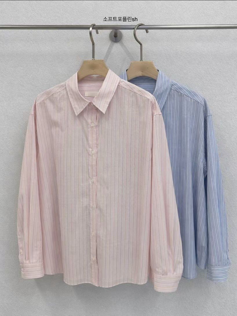 A95.小V家粉彩直條紋襯衫