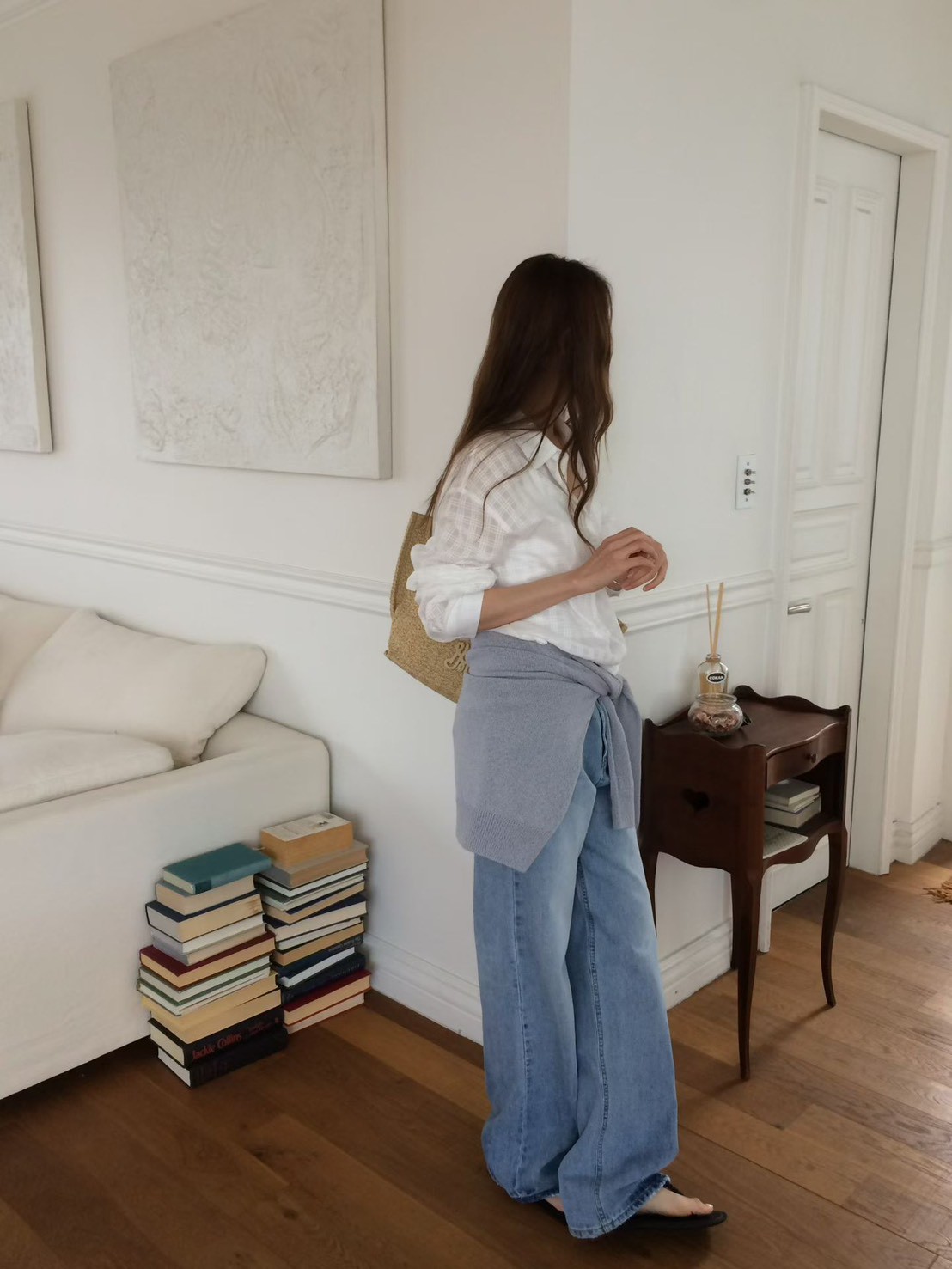 B37.甜甜鬆餅格微透襯衫