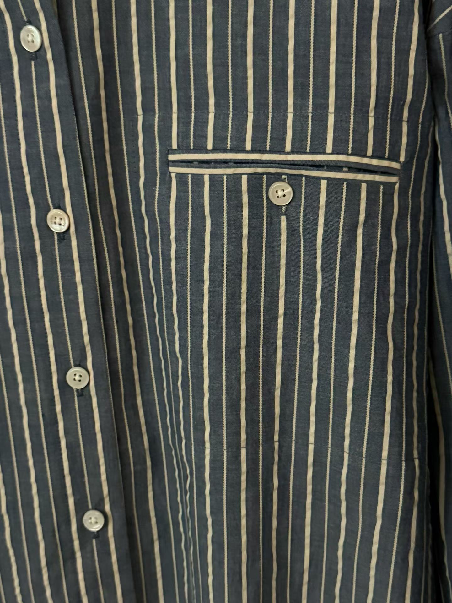 B27.氣質日本布直條紋襯衫