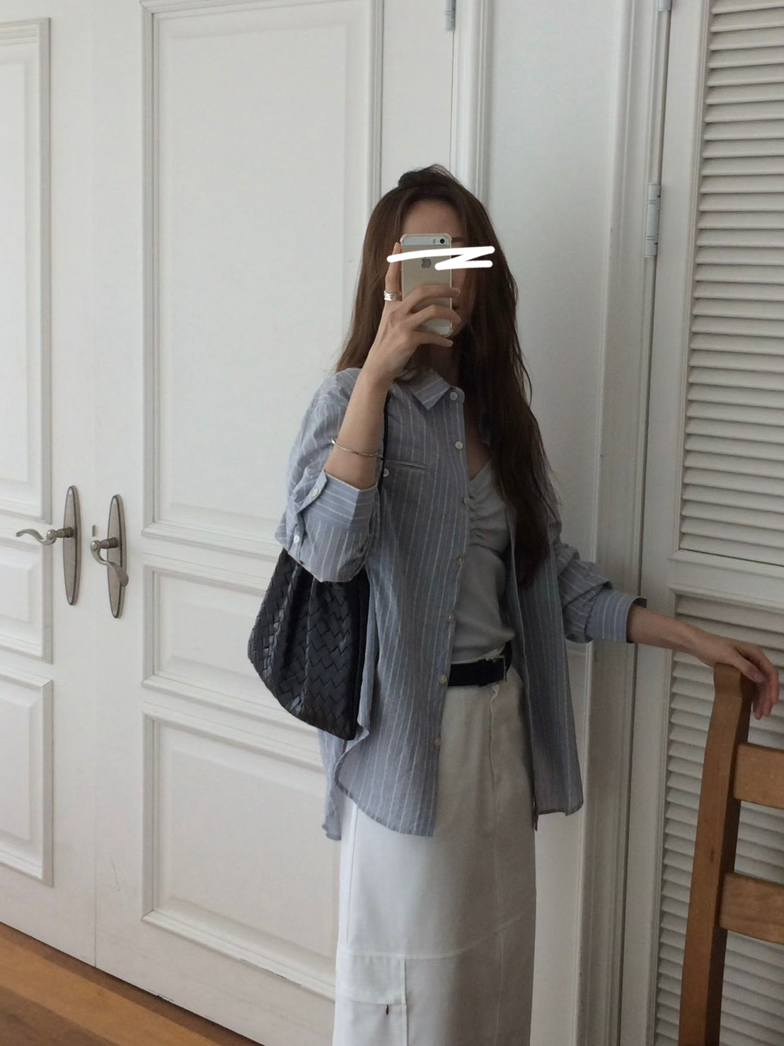 B27.氣質日本布直條紋襯衫