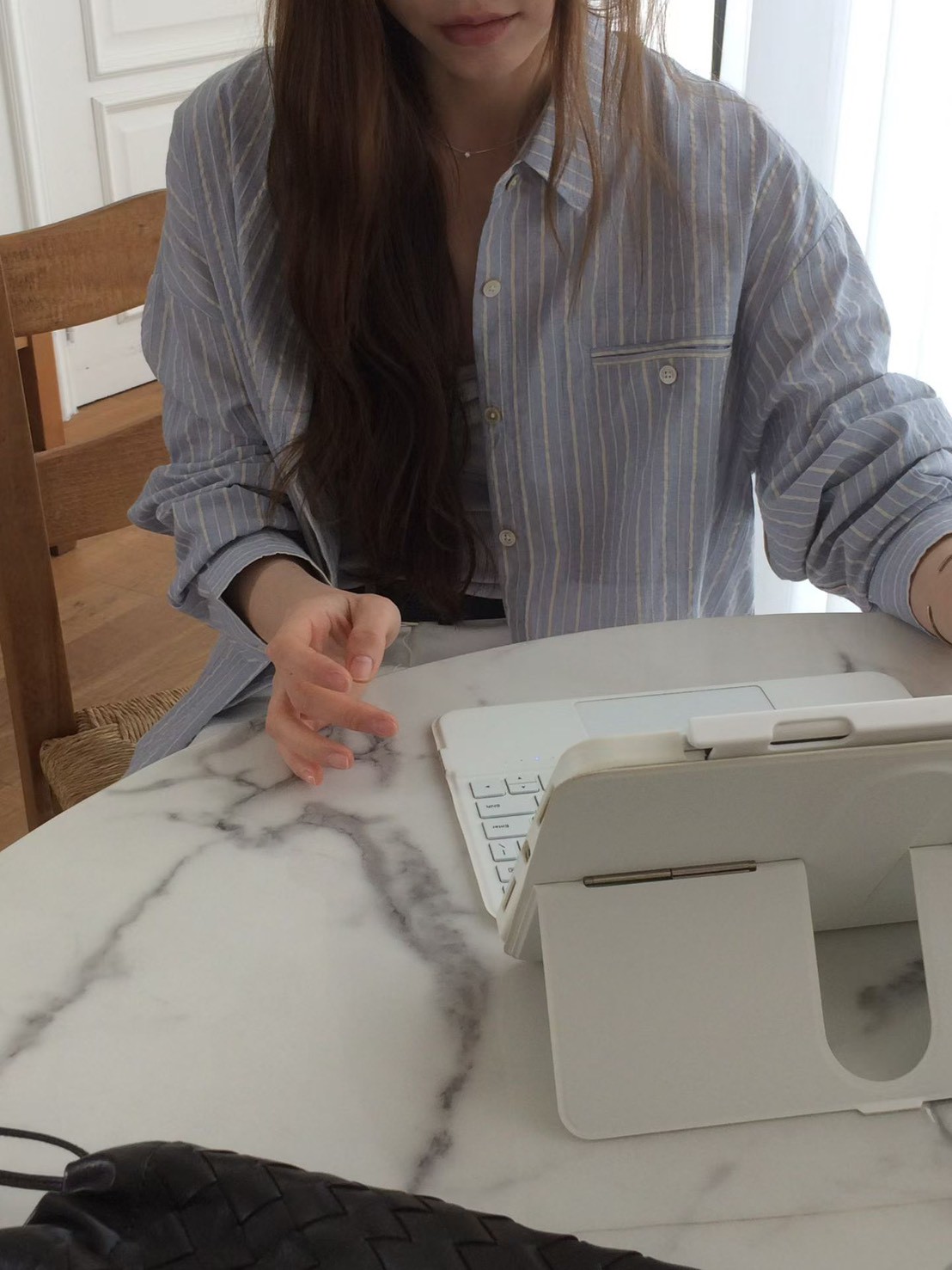 B27.氣質日本布直條紋襯衫