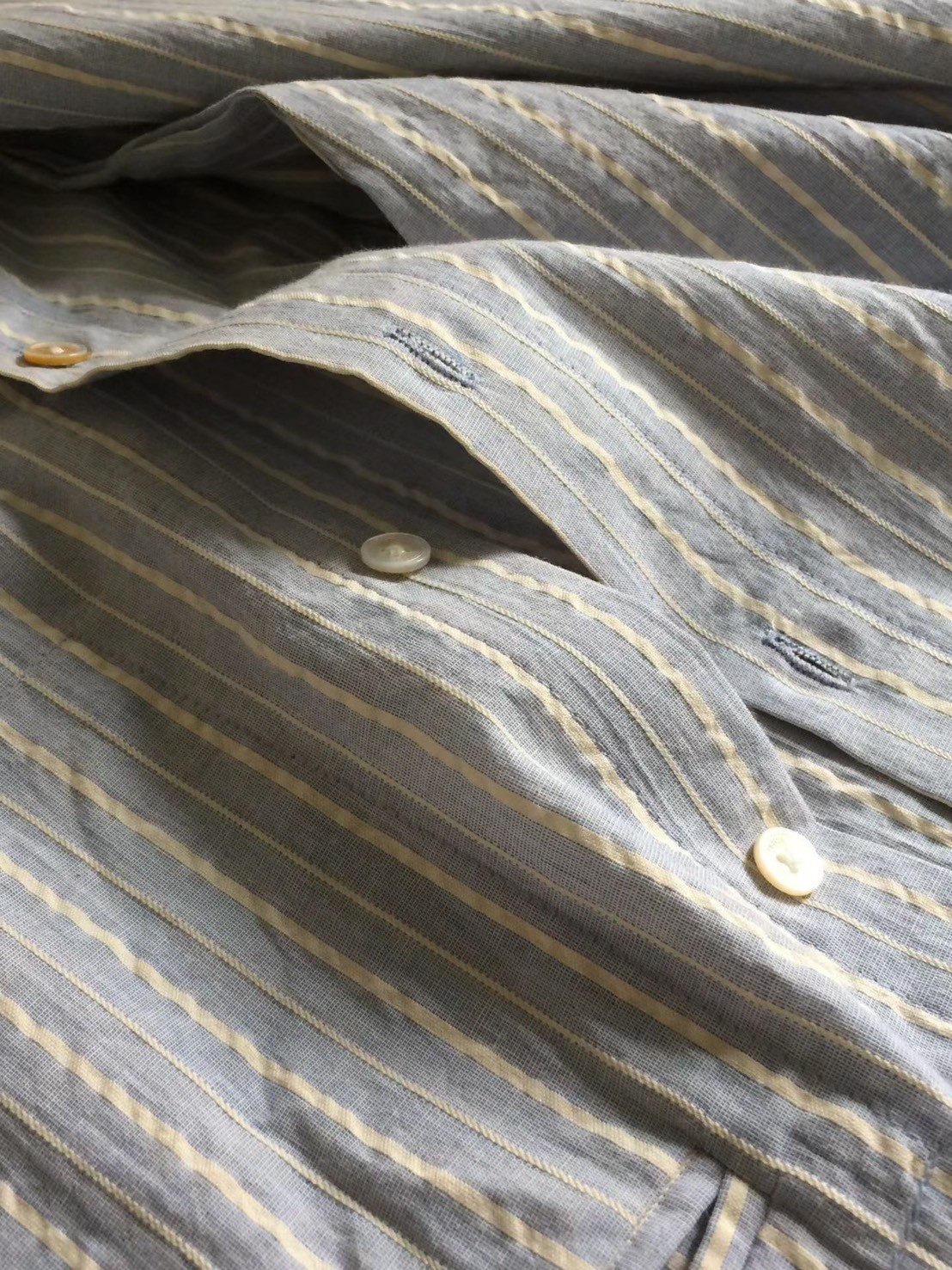 B27.氣質日本布直條紋襯衫