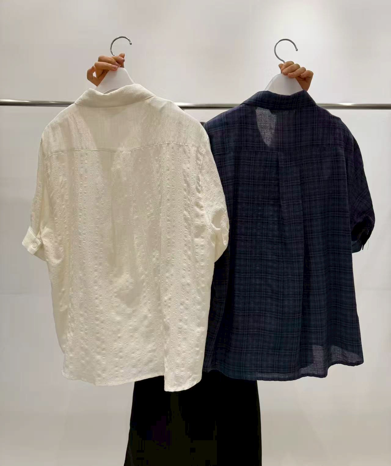 B18.質感家復古單彩格子襯衫