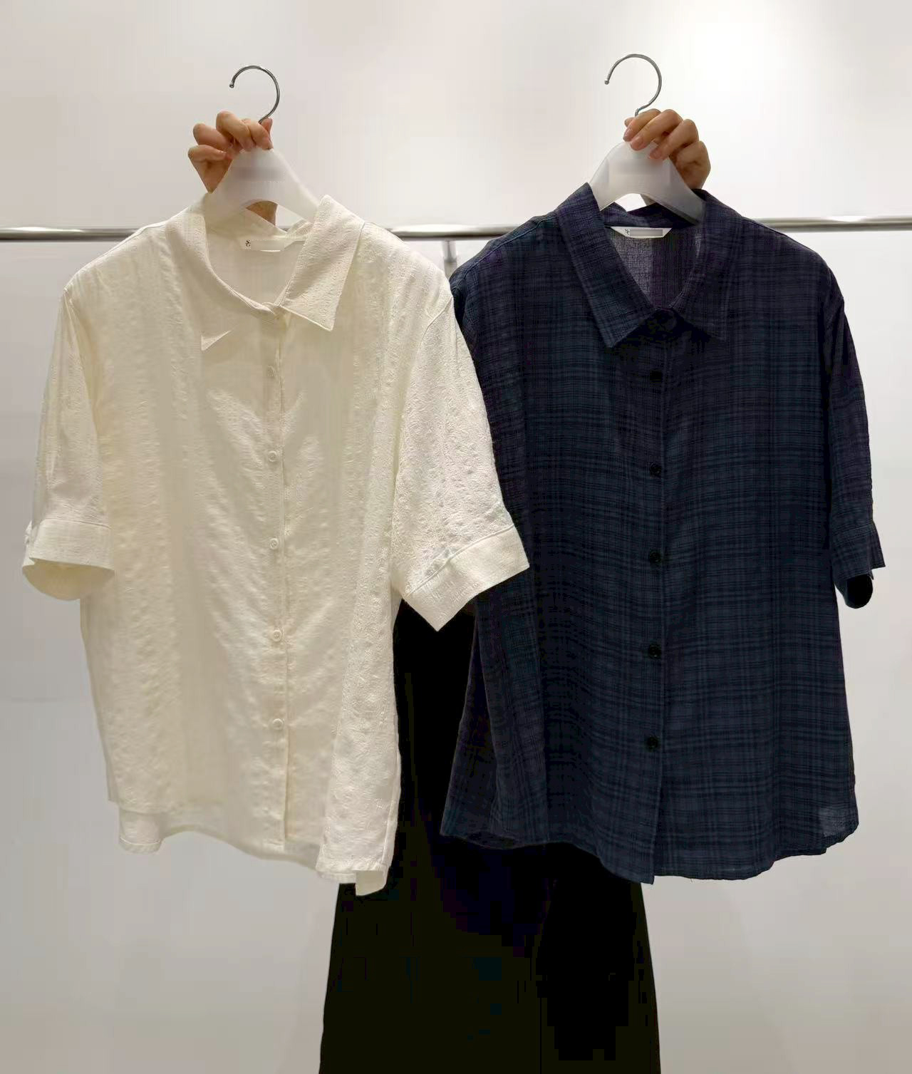 B18.質感家復古單彩格子襯衫