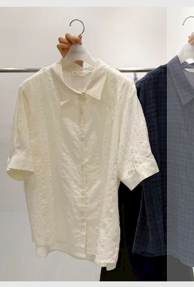 B18.質感家復古單彩格子襯衫