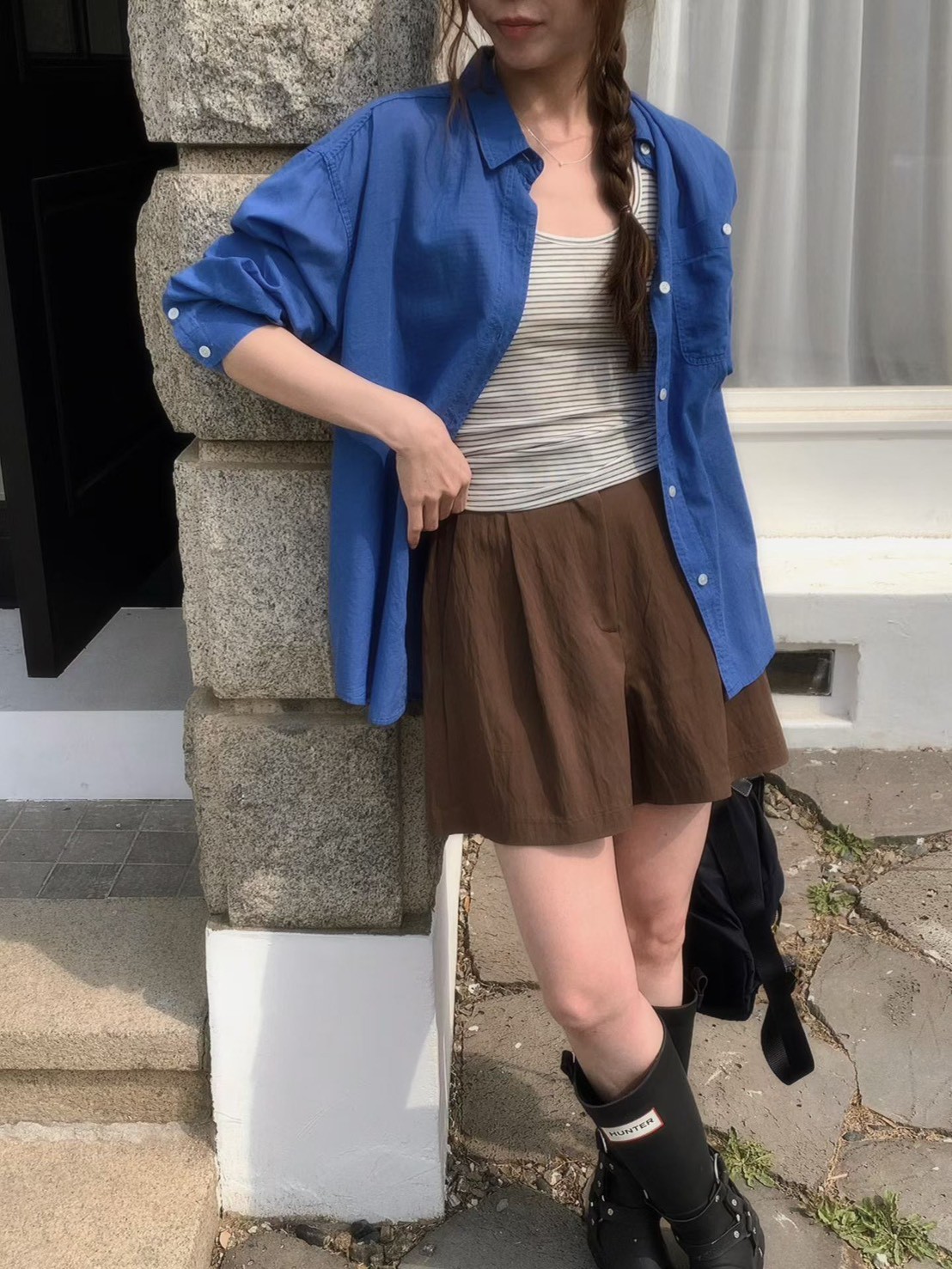 B28.粉彩多色口袋襯衫