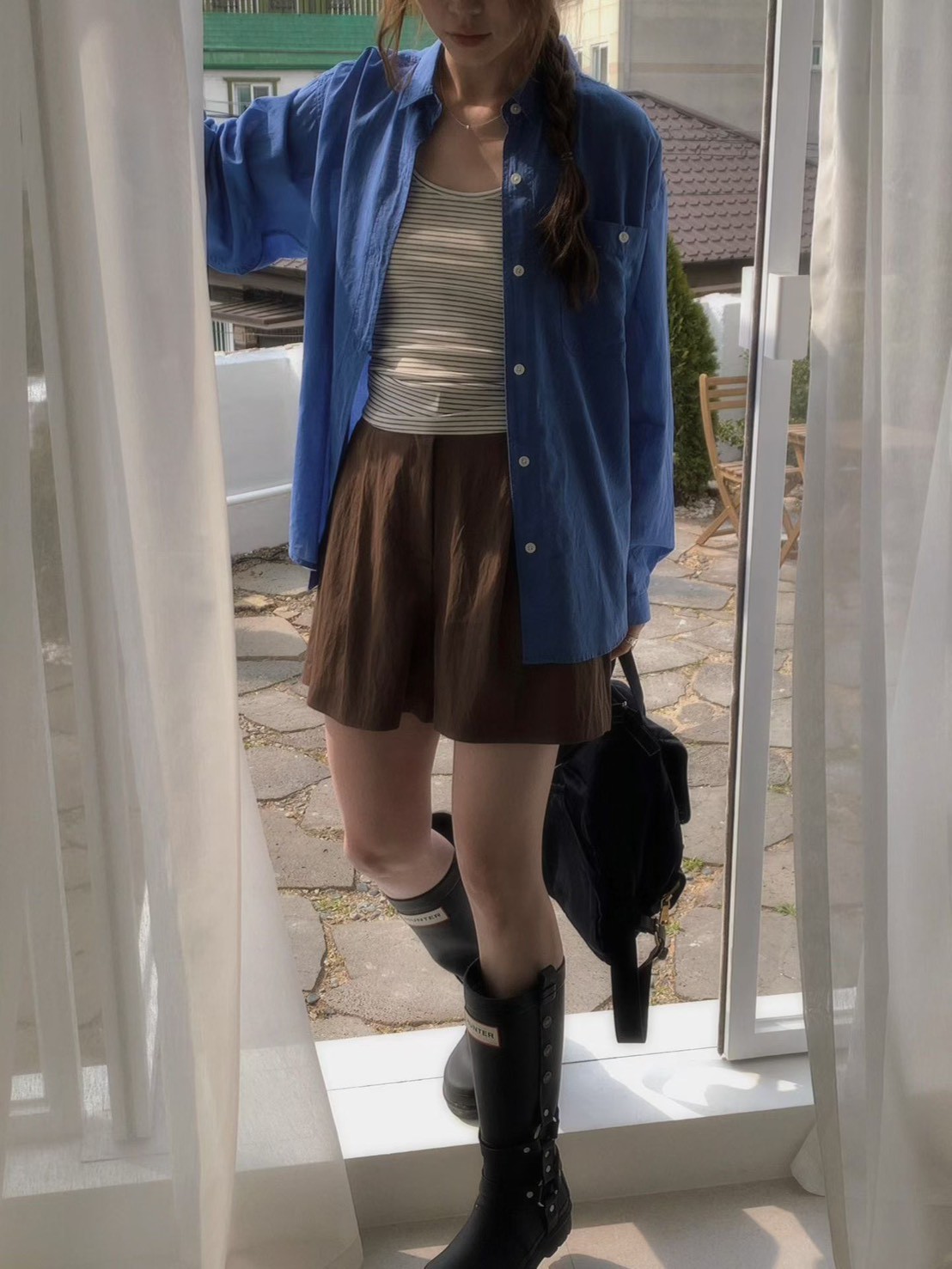 B28.粉彩多色口袋襯衫