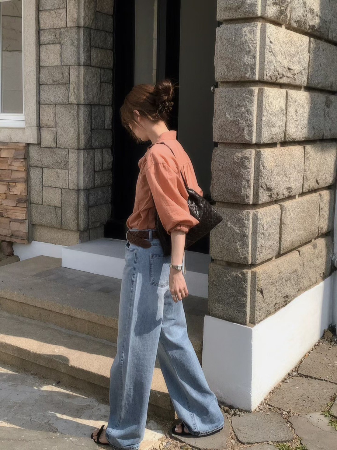 B28.粉彩多色口袋襯衫