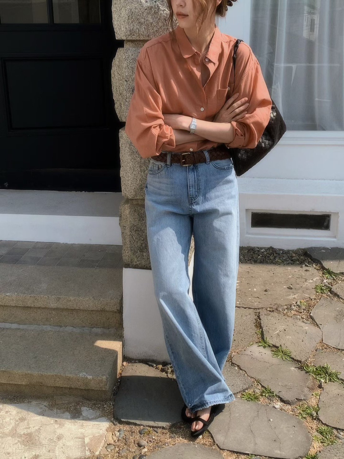 B28.粉彩多色口袋襯衫