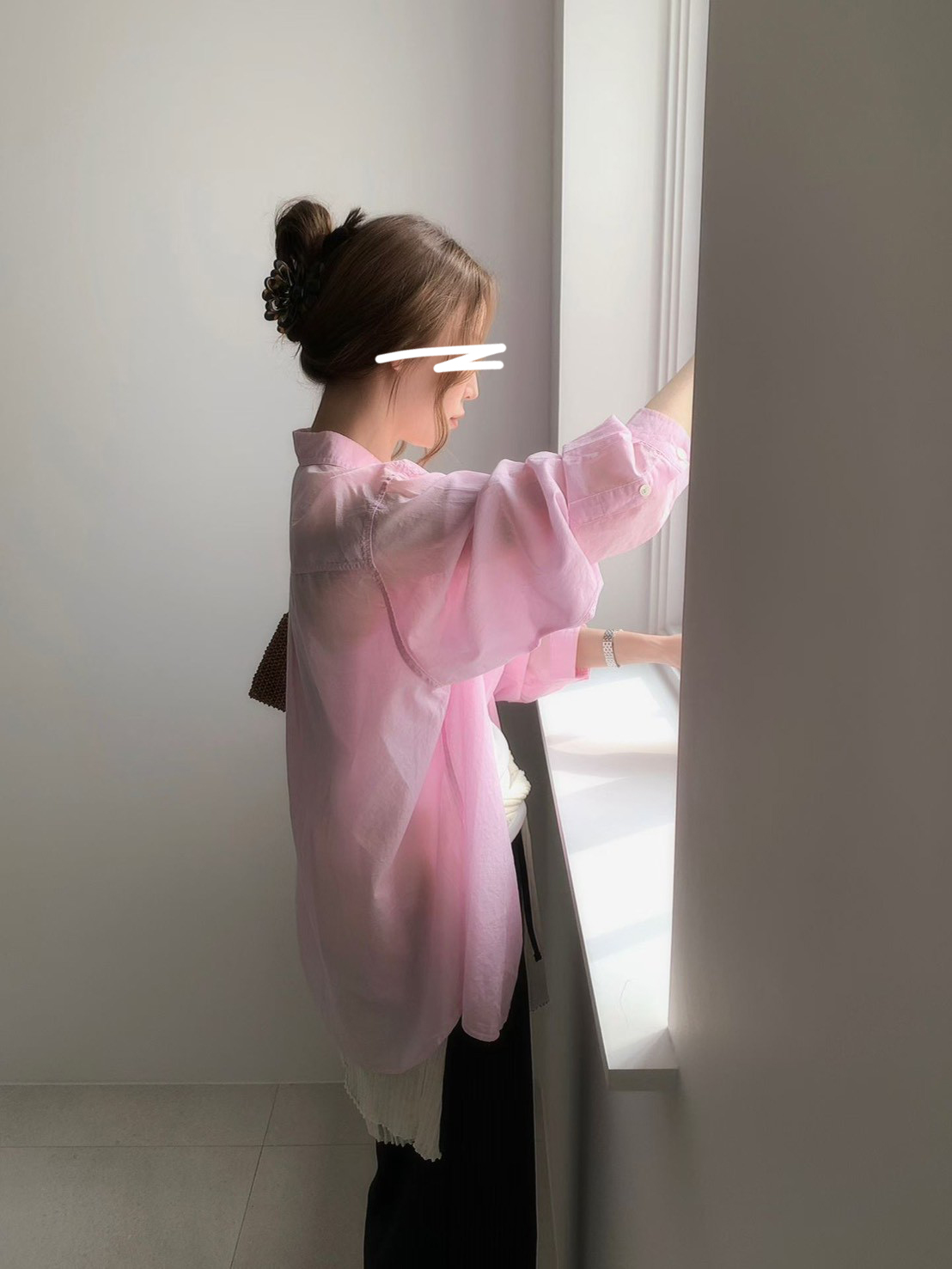 B28.粉彩多色口袋襯衫