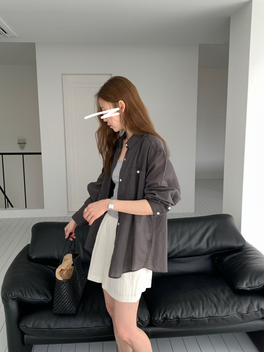 B28.粉彩多色口袋襯衫