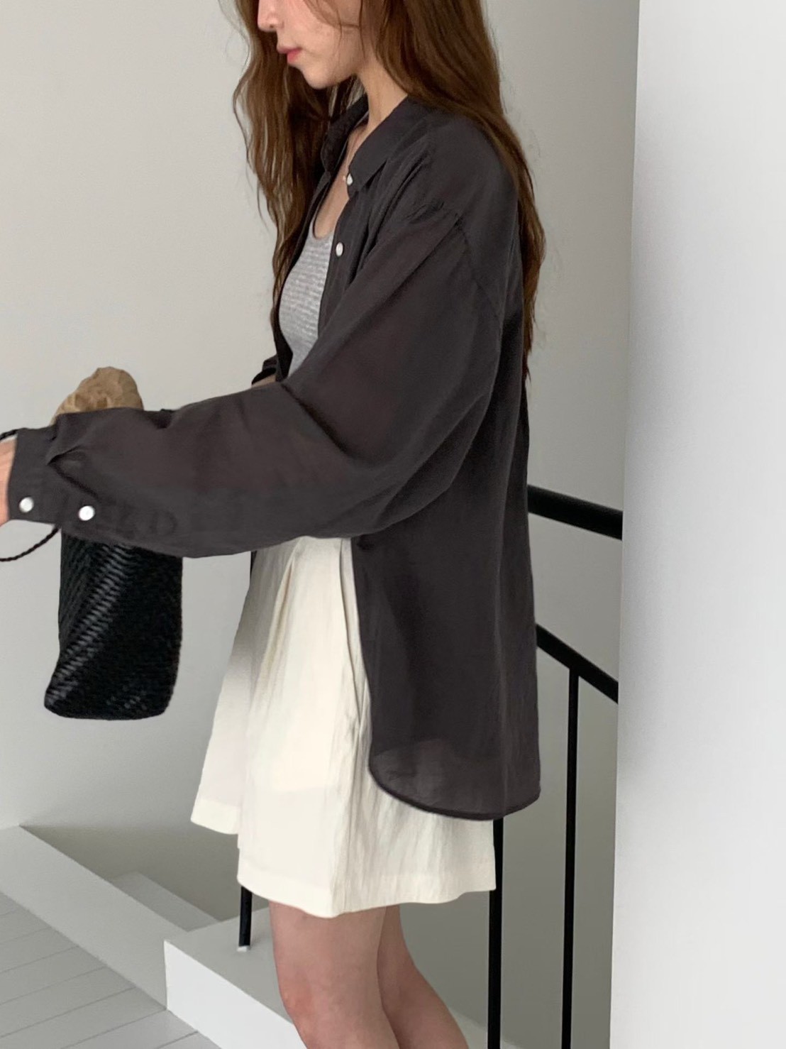 B28.粉彩多色口袋襯衫