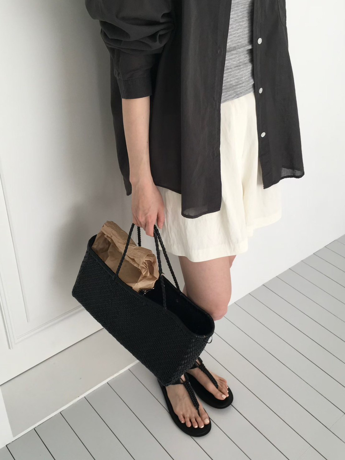 B28.粉彩多色口袋襯衫