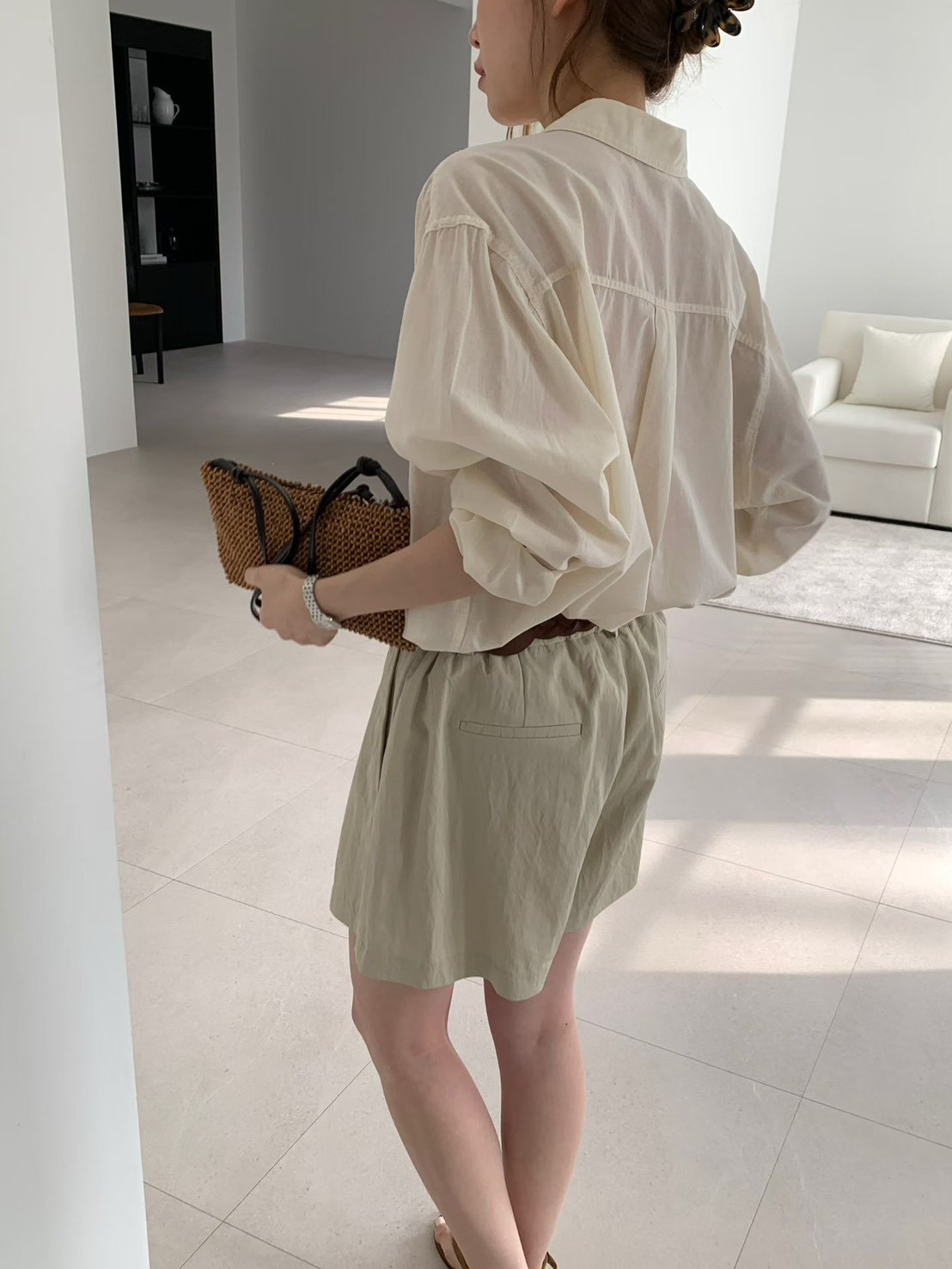 B28.粉彩多色口袋襯衫