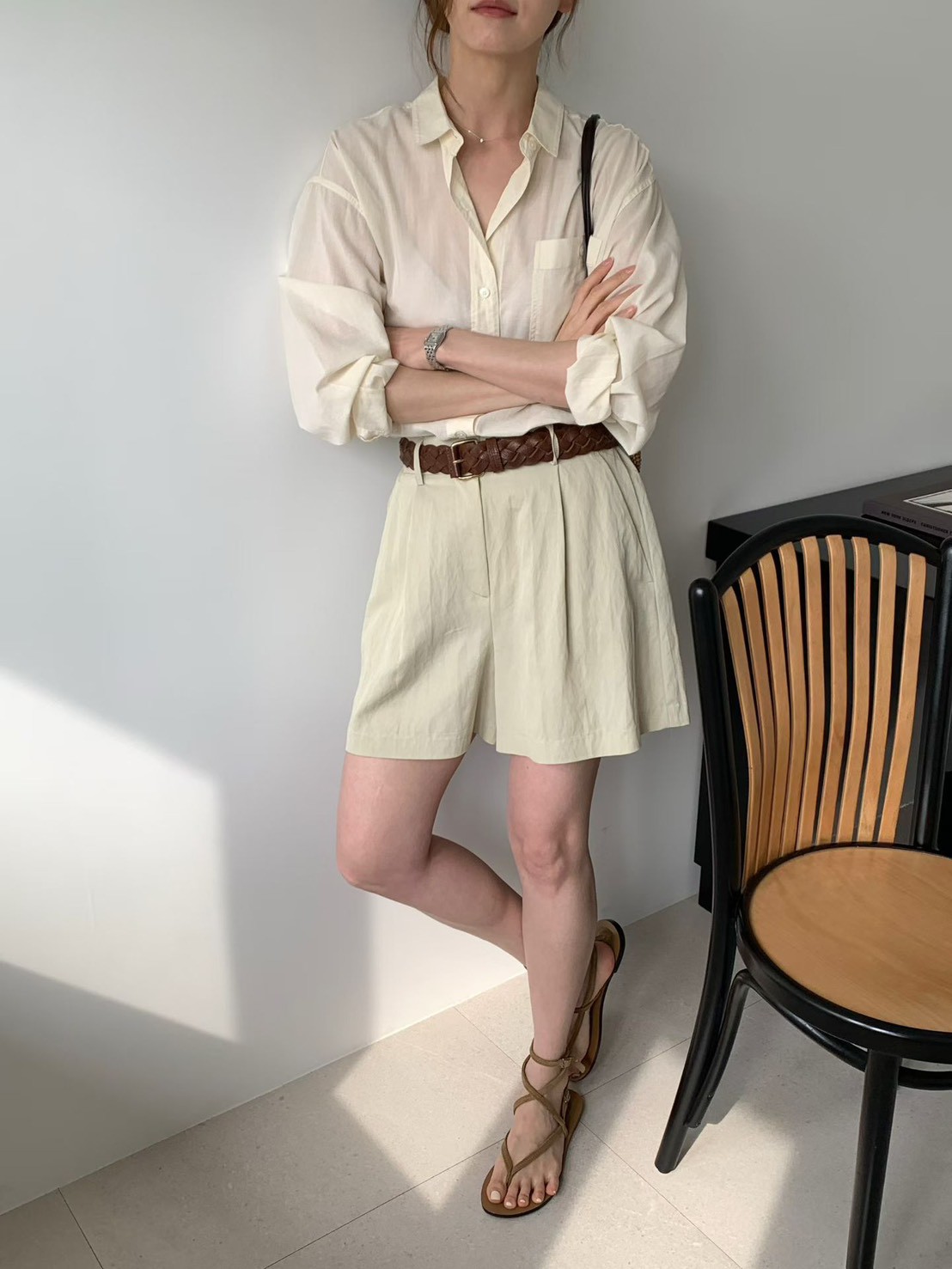 B28.粉彩多色口袋襯衫