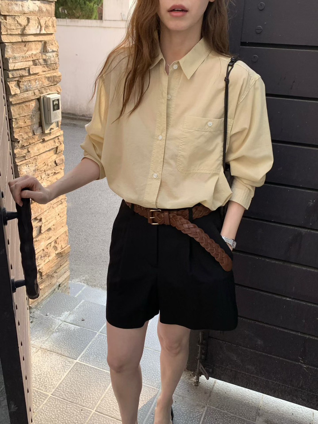 B28.粉彩多色口袋襯衫