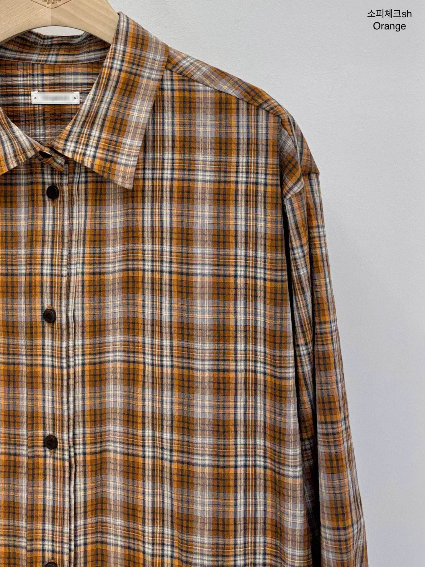 B60.小V家復古女孩格紋襯衫