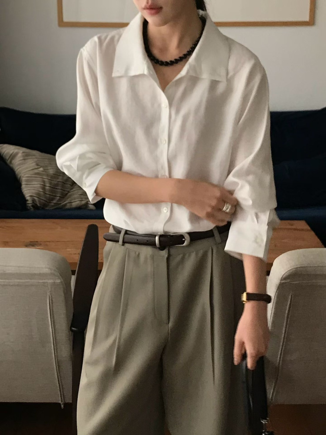 B59.小V家可立領2WAY襯衫