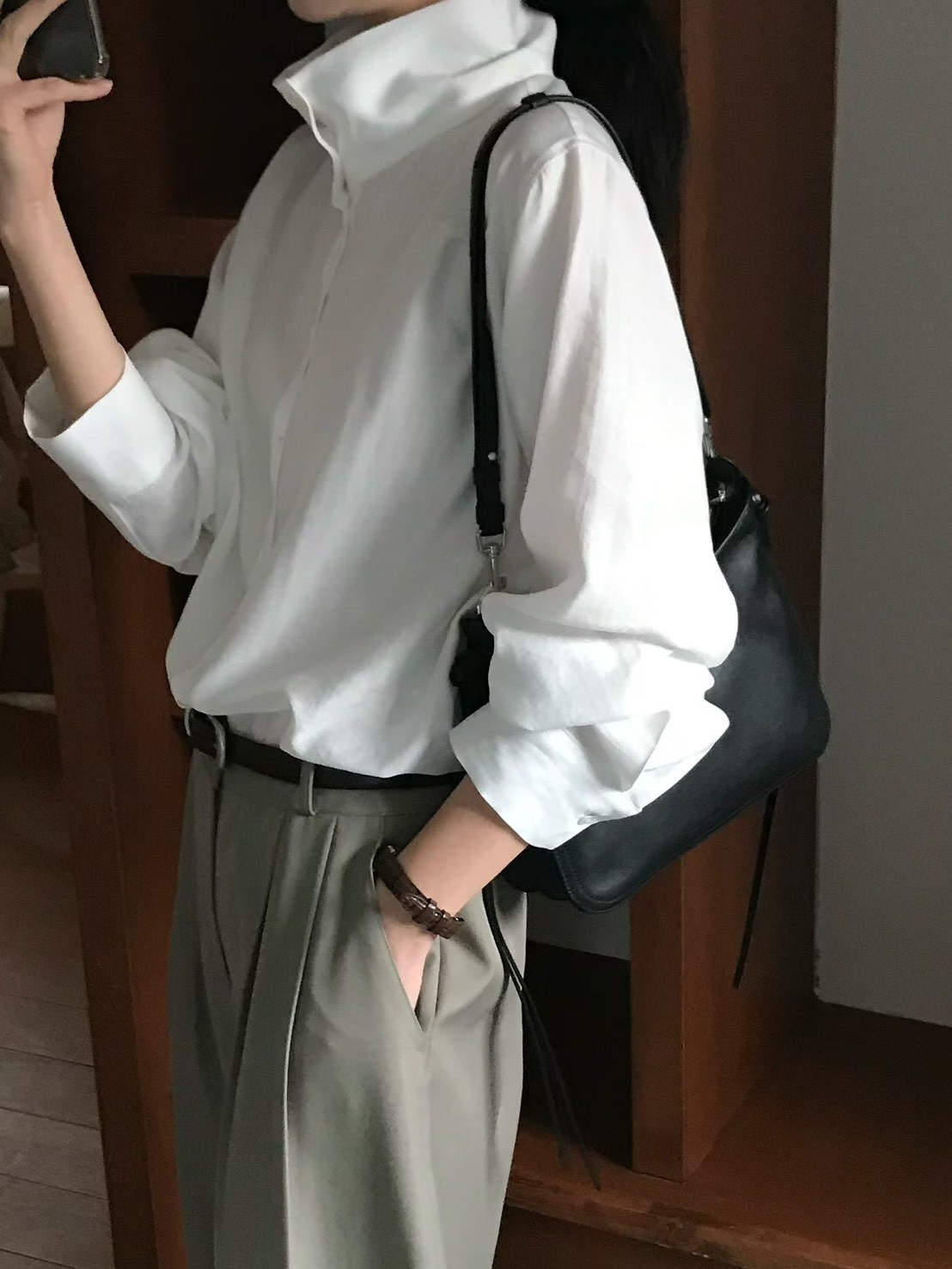 B59.小V家可立領2WAY襯衫