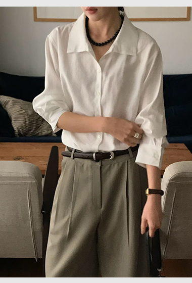 B59.小V家可立領2WAY襯衫