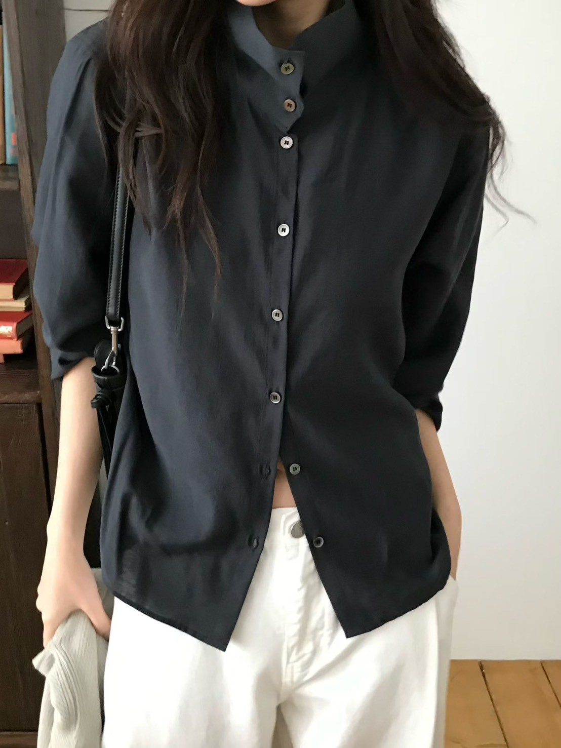 B59.小V家可立領2WAY襯衫