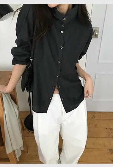B59.小V家可立領2WAY襯衫
