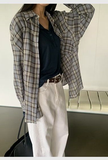 B136.學院經典格紋襯衫