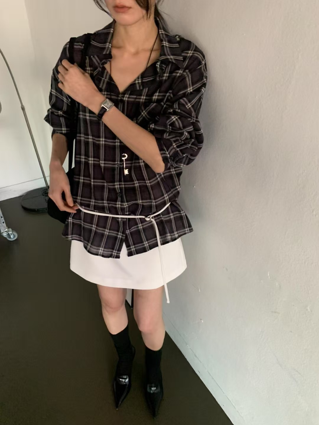 B136.學院經典格紋襯衫