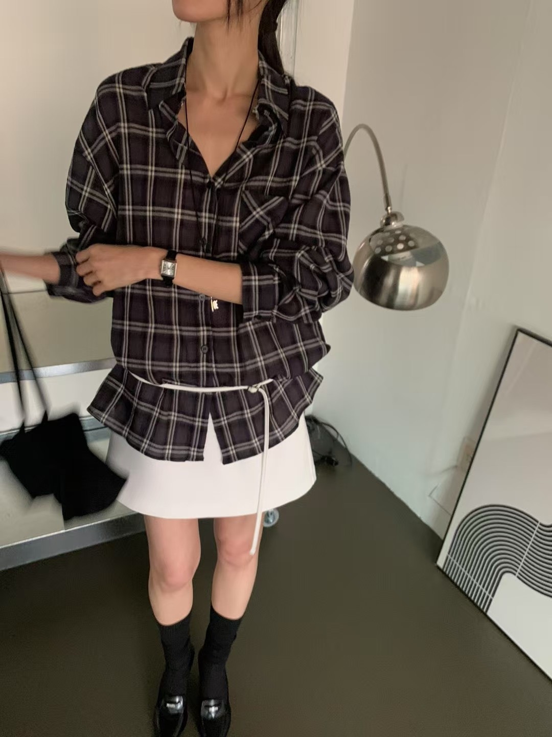 B136.學院經典格紋襯衫