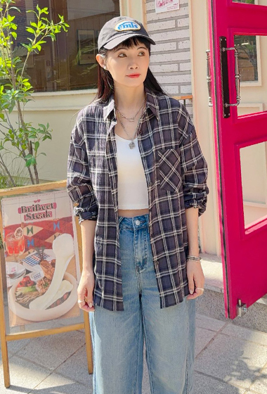 B136.學院經典格紋襯衫