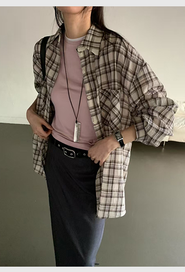 B136.學院經典格紋襯衫