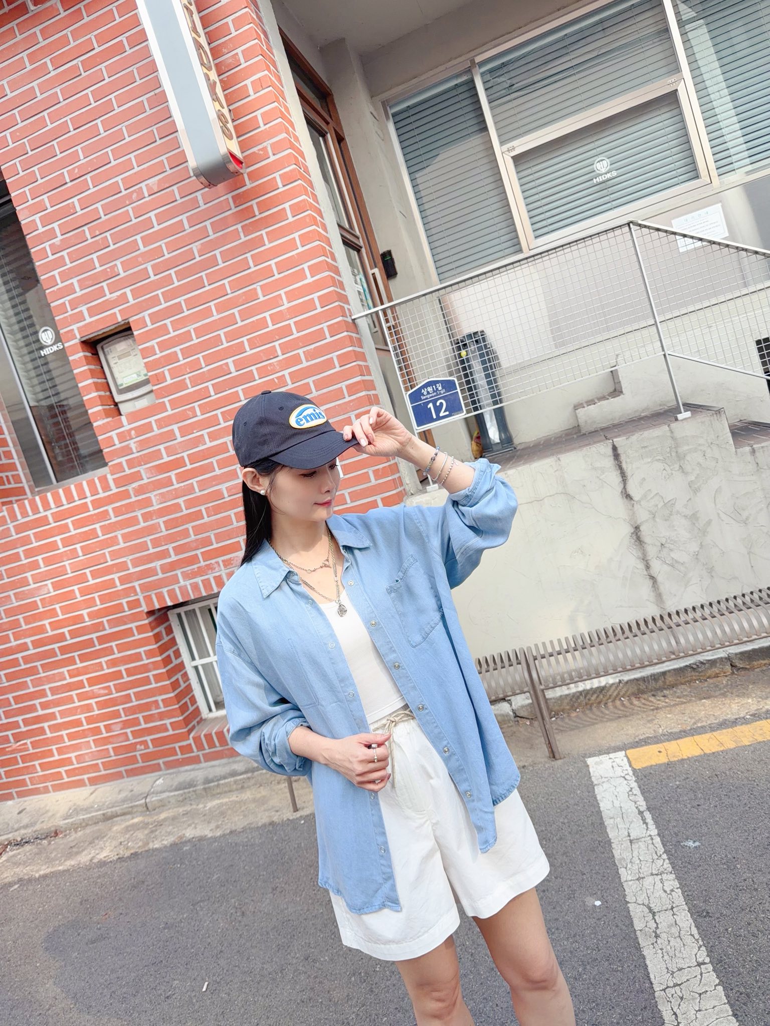 B131.舒適萊賽爾牛仔襯衫