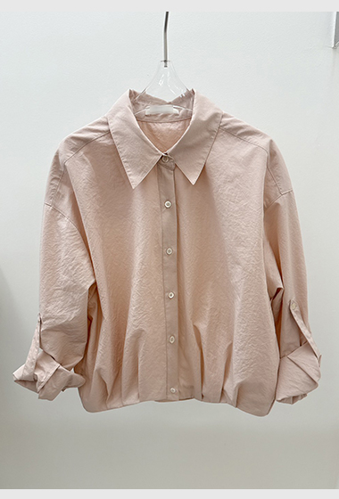 B128.溫柔女孩泡芙襯衫