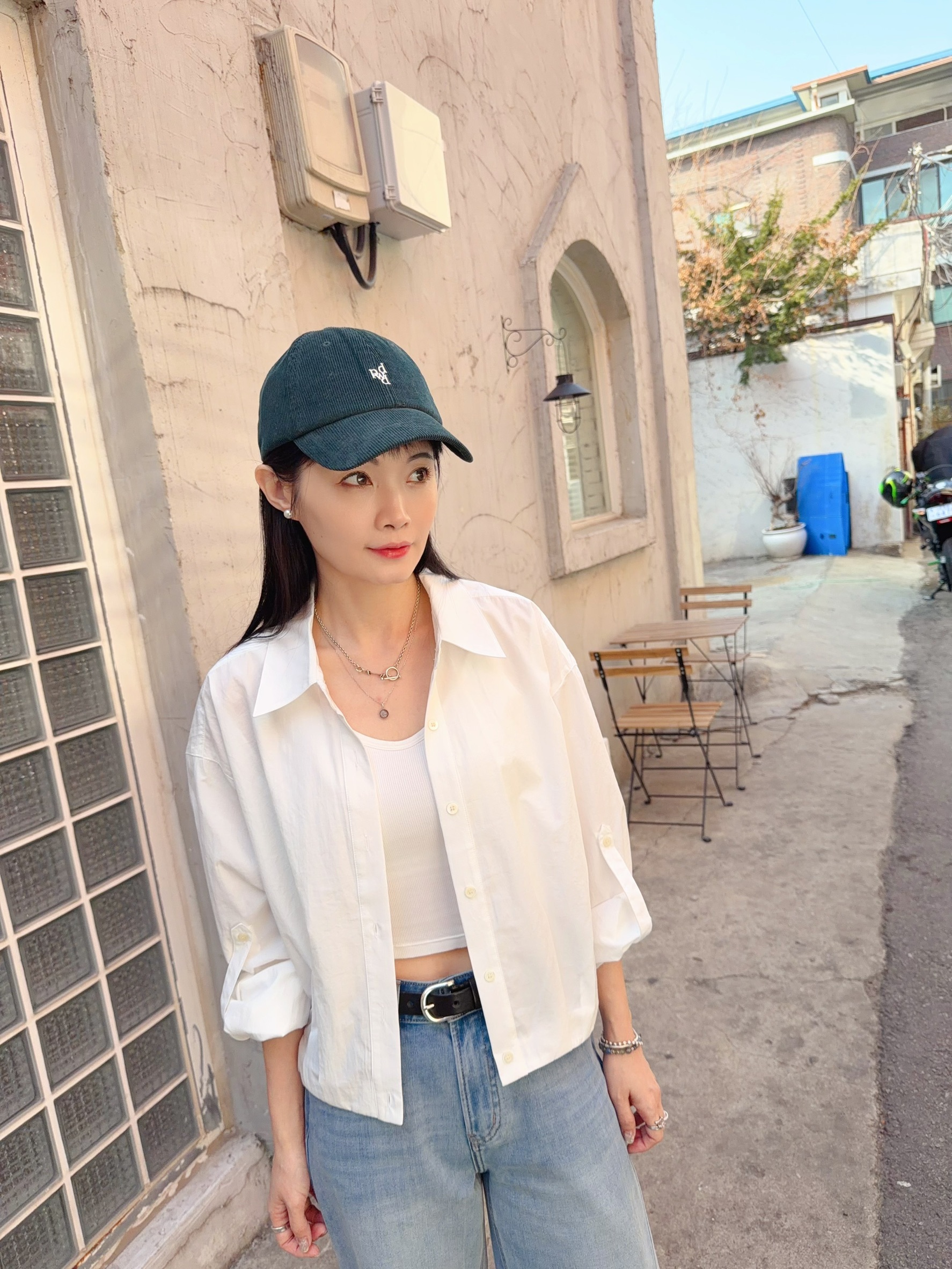 B128.溫柔女孩泡芙襯衫