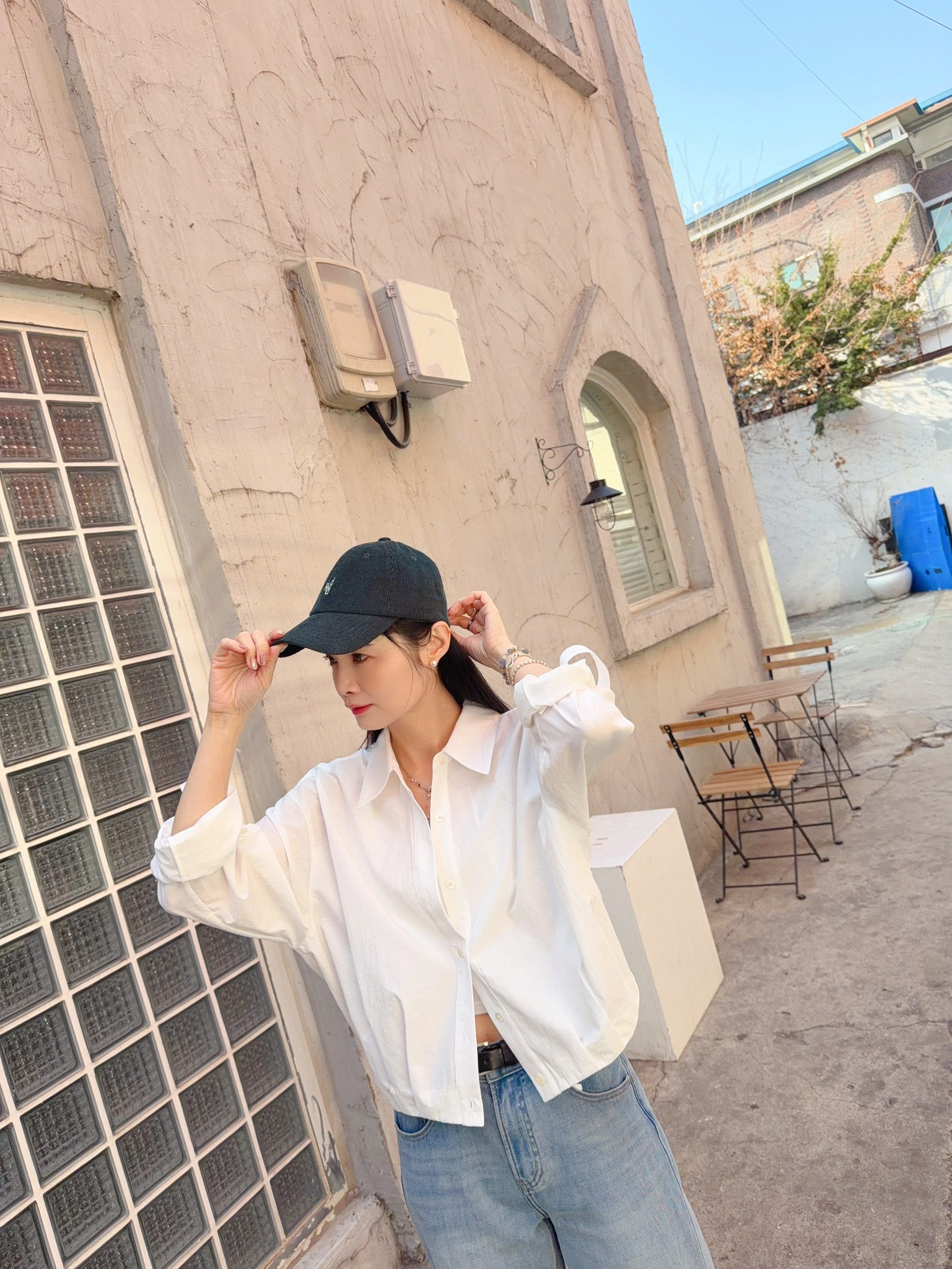 B128.溫柔女孩泡芙襯衫