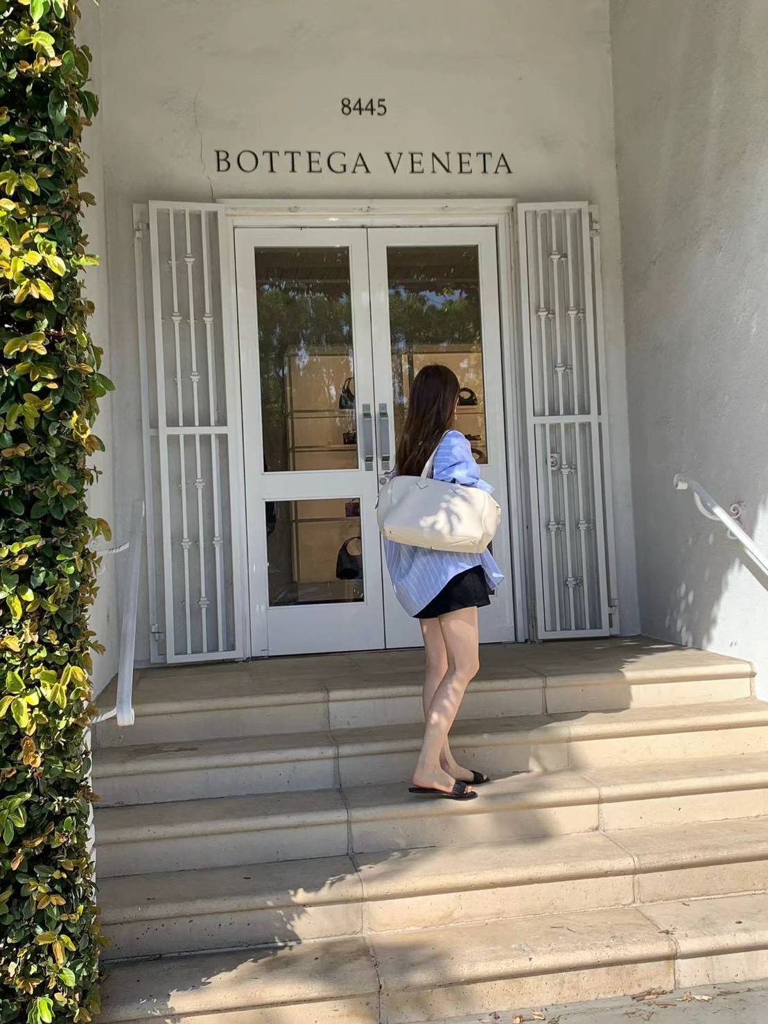 B53.顏值家清爽藍條襯衫