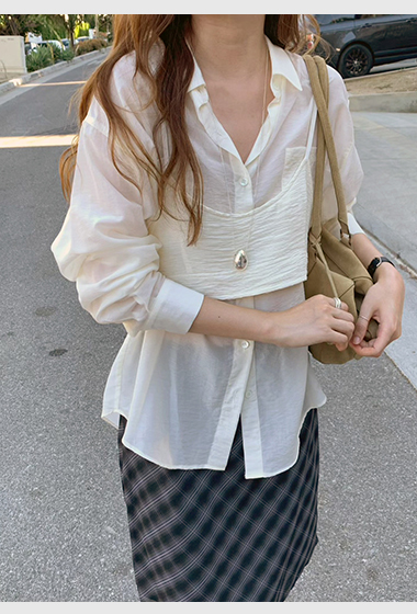 B26.大V家淡雅美人襯衫