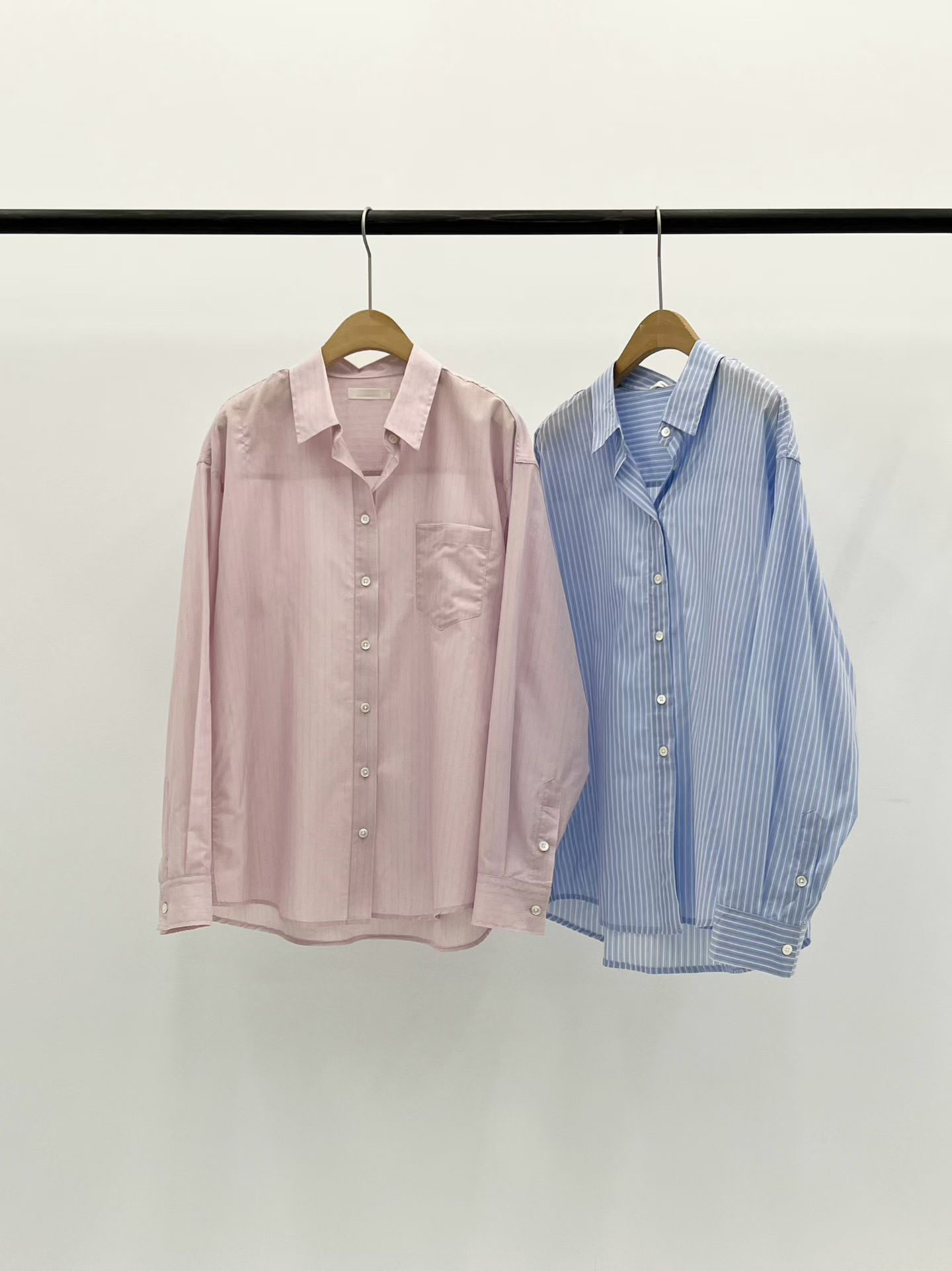 B25.大V家粉彩直條紋襯衫