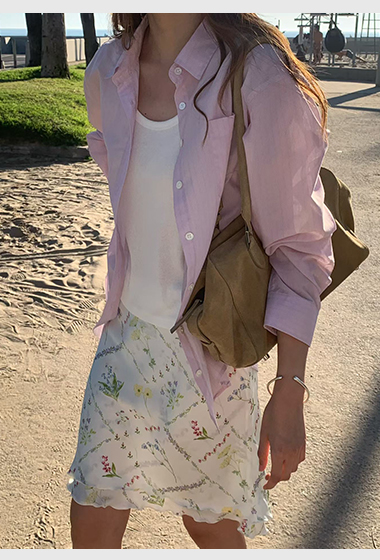 B25.大V家粉彩直條紋襯衫